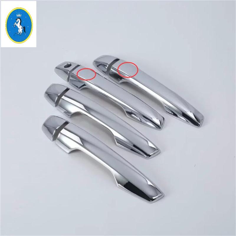 Car Door Pull Doorknob Handle Decor Protect Cap Cover Trim For Mitsubishi Eclipse Cross 2018 -  Chrome Exterior Accessories