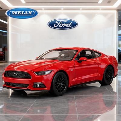 AAANX1 WELLY 1:24 Ford Mustang GT 2015 Alloy Car Model Diecast Toy Vehicle High Simitation Cars Toys For Children Kids Gifts