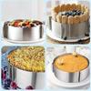 Adjustable Mousse Ring 3D Round & Square Cake Mold Stainless Steel Baking Mould Kitchen Dessert Accessories Cake Decorating Tool