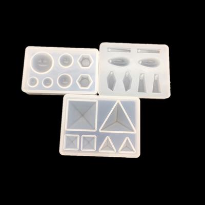 Silicone Crystal Epoxy Mold with Hole Pendant Handsize Simple Mold Fine Material Made Craft DIY Casting Tool