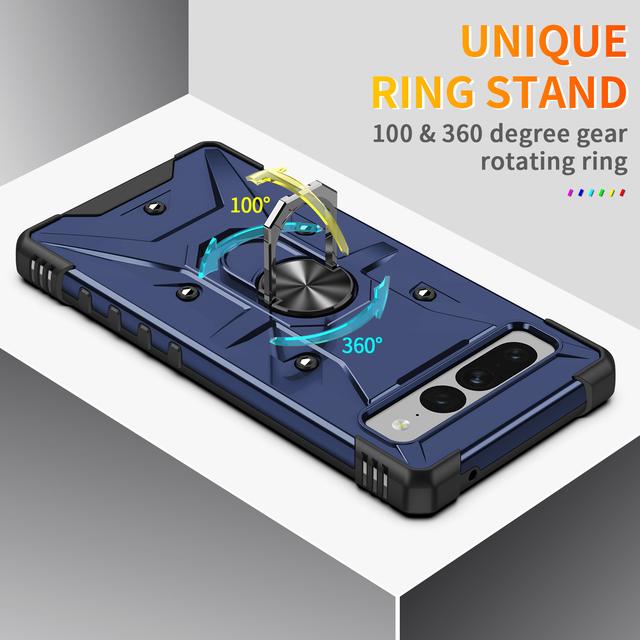 Anti -Drop Portable Finger Ring Fitted Case For Google Pixel 7 Pro Pixel7 Anti -Dust Stand Cell Phone Cover