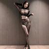 Two-Piece Floral Body Sheer Temptation Lingerie for Women Tearable Mesh Sexy Pure Desire Uniform High-End Erotic Adult Supplies
