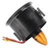 QX-Motor 70mm Efficient 6-Blade Ducted Fan with QF2822-3000KV Brushless Motor for RC Airplanes, Black Aluminum Alloy + Plastic Set for RC Hobbies