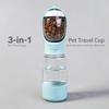 Dog Travel Drink Food Cup for Owners, Two-Section Carry Container with Carry Cord and PET Body for Park Time Daily