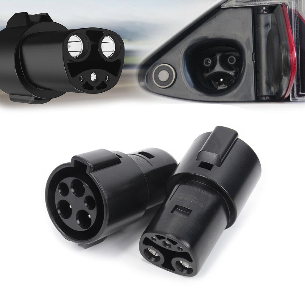 Electric Vehicle Charging Adapter Conversion Guns Socket 80Amp AC250V Fit for S X 3 SAE J1772 Charger Connector