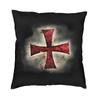 Shield Cross Medieval Warrior Sword Knights Templar Cushion Cover Home Decor Brave Rosary Crusader Warrior Throw Pillow Case