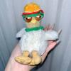Doll Plush Chicken Keychain Simulation Gugu Animal Key Holder Hamburger Hen Key Ring  Men