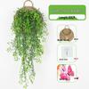 Wall-Mounted Artificial Hanging Vines with Spider Plant in Basket for Living Room Decor