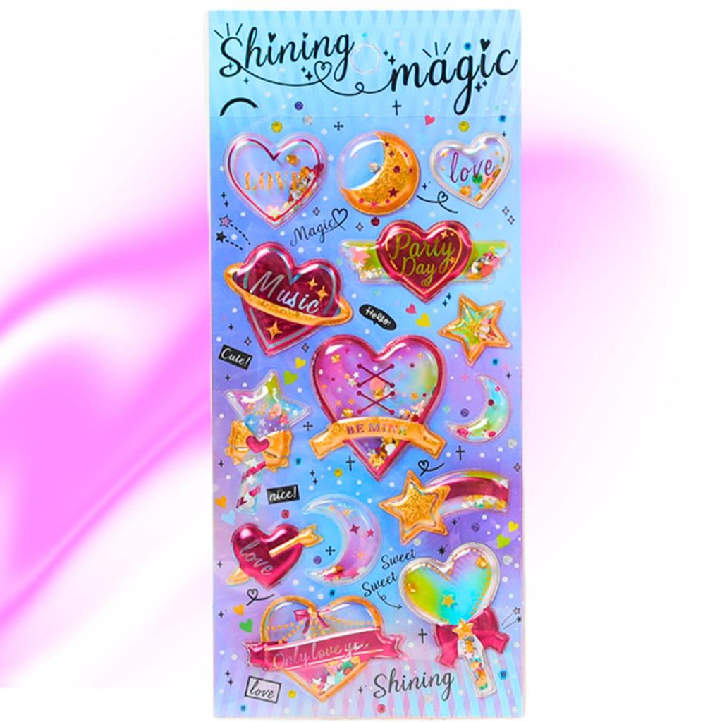 of Magical Girl Sparkly Drop Ecran Uru Deco Cute Decoration Stickers for Stationery Available Online [KOREWA] [Set 4] Stickers, Planners, Goods,
