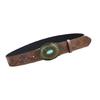 Women PU Waist Belt Bohemian Design Embossing Pattern Waistband with Oval Buckles For Daily Wear All Matching Accessory