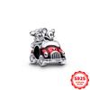 Charms Silver 925 Stitch Bead Fits 3mm Bracelet Bangle Necklace For Women Pendant Luxury DIY Jewelry Making Gift