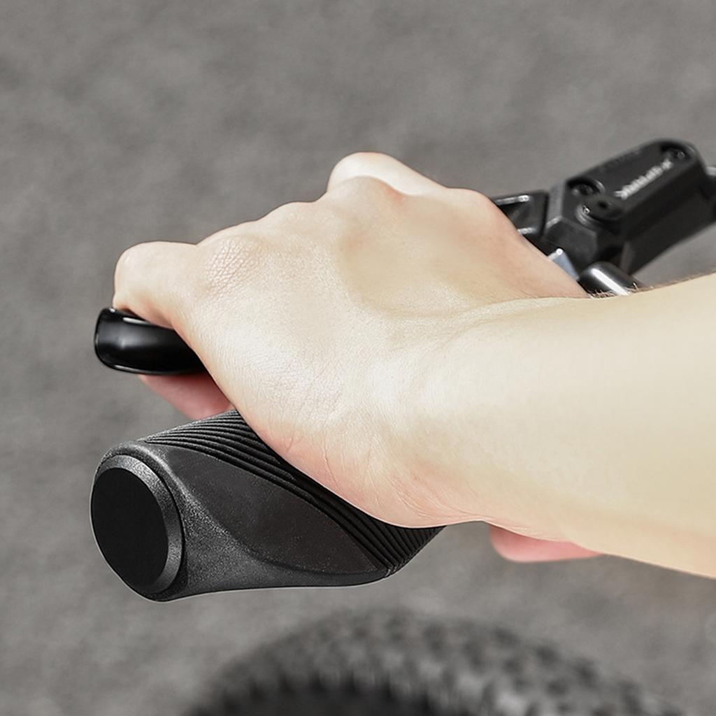 Vibration Reducing Bike Grip Ergonomic Handlebars Cover Antislip Pattern Locking Rings for Mountain Bike Accessories