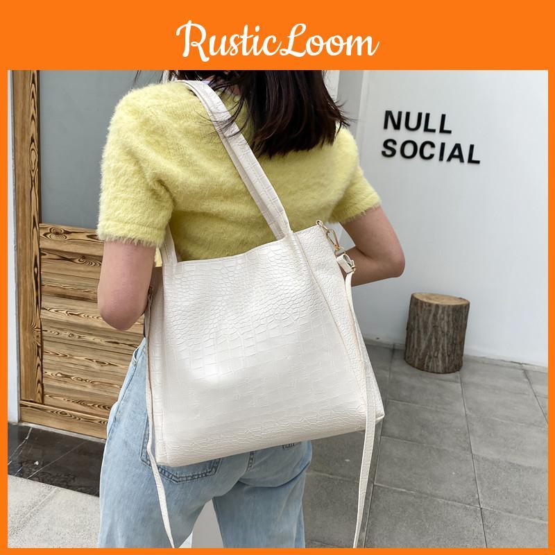 Elegant Large Capacity Shoulder Bag For Women In Trendy Street Style Pu Material