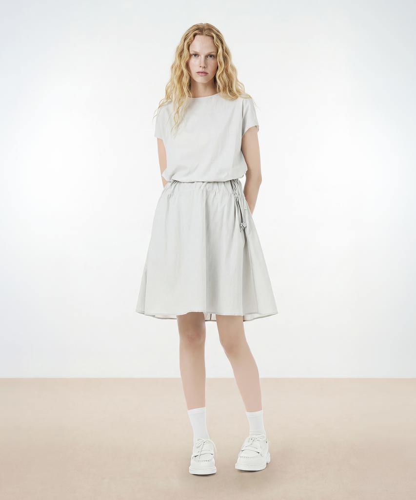 Nomer String Detail Dress Sky Gray