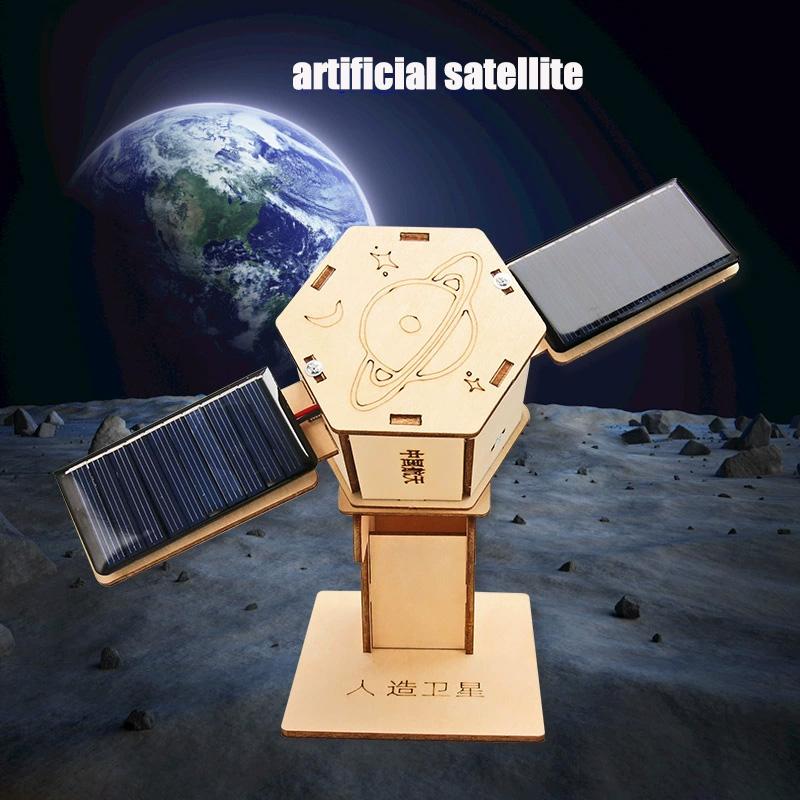 Aerospace Model Solar Lunar Exploration Vehicle Children's Diy Hand-Assembled Model Diy 3D Wooden Puzzle Science Education Toys