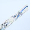 HERMES Space Derby Silk 100 Twilly scarf whiteUsed