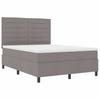 Box Spring Bed with Headboard Taupe 160 X 200 Cm Fabric