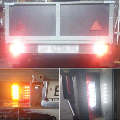 2Pcs 26 LED Stop Tail Lights IP65 Waterproof 12V Car Number Plate Light Rear Reverse Brake Stop Lamp for Trailer Truck RV Boat