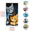 Three Cute Kittens Beach Towel Colorful Cat Print Soft Quick-Dry Large Bath Towel for Cat Lovers Travel Swim Pool