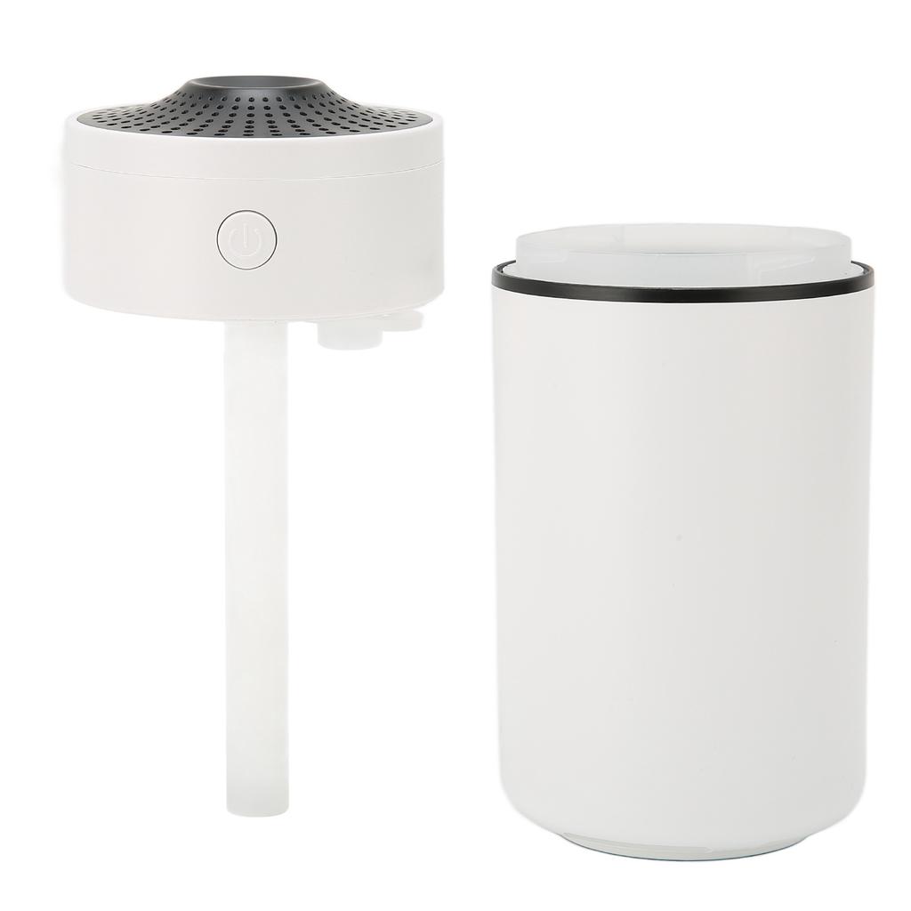 Car Humidifier Super Quiet Portable Mini USB Humidifier with 2 Mist Modes for Car Office Room BedroomWhite