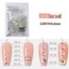 Super Shiny AB Color Czech Rhinestones for Nail Art - 1440pcs Clear White Flat Back In Various Sizes