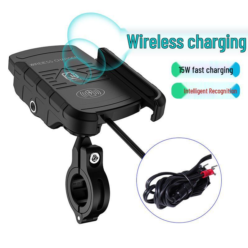 

15W Waterproof Wireless Charging Phone Holder for Bikes and Motorcycles серый