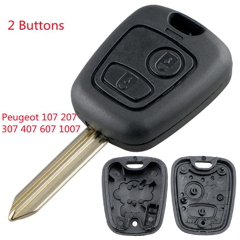 2 Buttons Car Remote Key Shell with 307/206 Blade Fit for Citroen C1 / C2 / C3 / C4 /XSARA Picasso/Peugeot 307 / 107 / 207 / 407