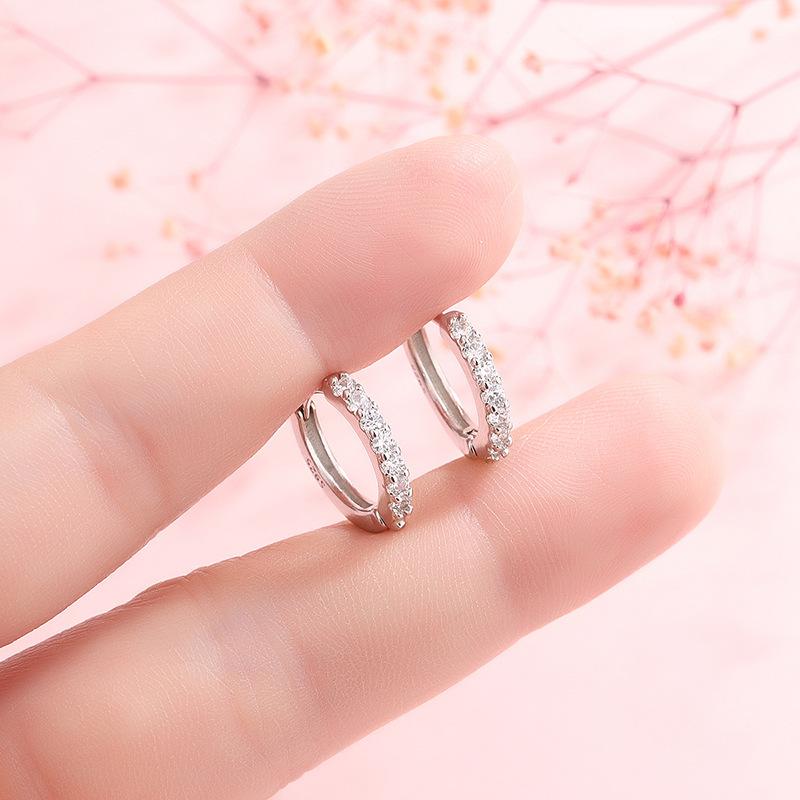 Fast Ship Newest Luxury Romantic Women Jewelry   Copper Plated Rhinestone Crystal Hoop Earrings For Women