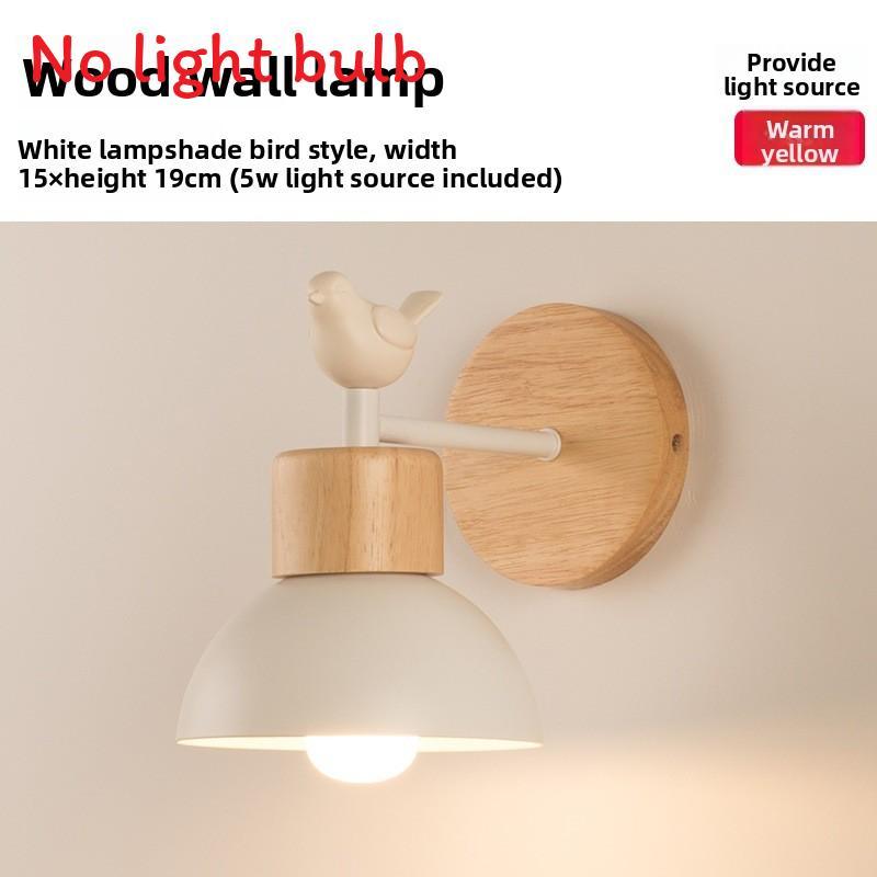 Nordische Wandleuchte LED Modern Minimalistisch Holz Flur Schlafzimmer Wohnzimmer Wandlicht Für Kinderzimmer Dekoration