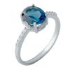 London Blue topaz gümüş yüzük 2.45ct (2041207) 2.16 gr. 925 örnek