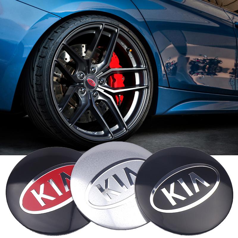 4 szt. 56/60/65 mm Kołpaki Środkowe Koła Samochodowe Emblemat Naklejka na Piastę Opony Do KIA Ceed Forte K9 Optoma Picanto Rio Sorento Soul Sportage