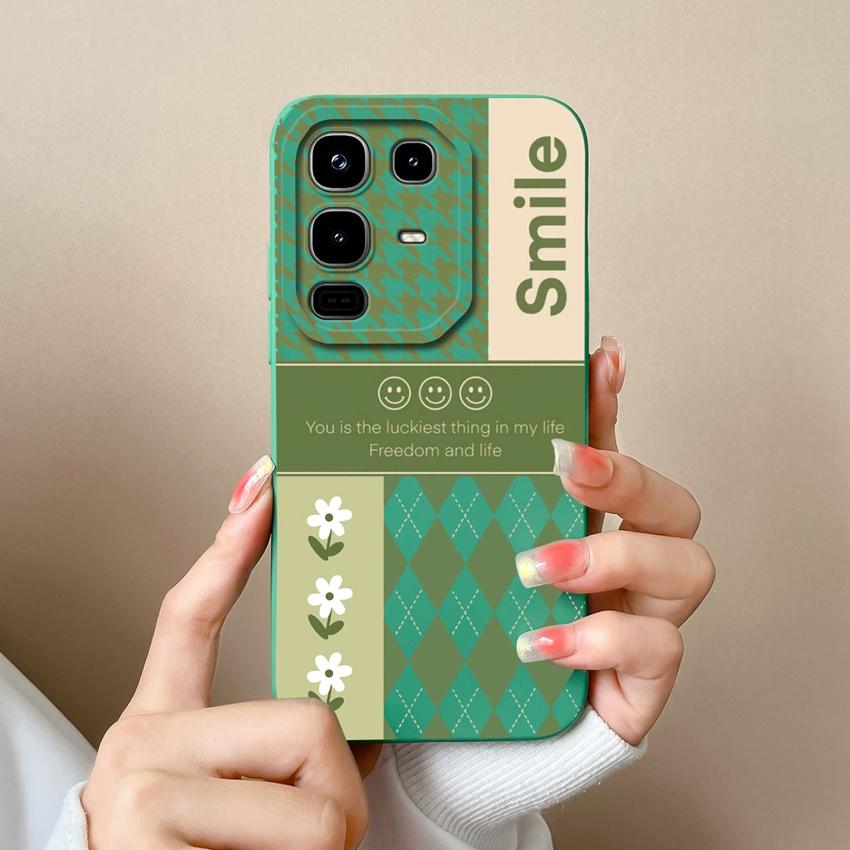 Cover Case For Infinix Note 50 Pro Plus 50S 50X Beautiful Plaid Pattern Soft Liquid Silicone High Quality Screen Protector For Infinix Anti Fall Shell