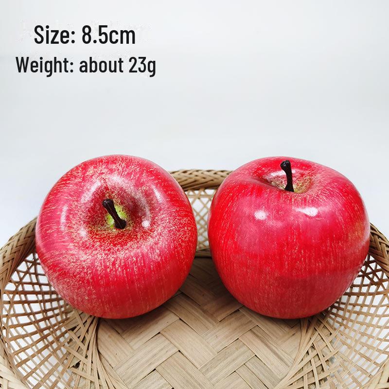Simulation Fruit Model Photography Props: Red & Green Apple Decoration for Early Childhood Education and Kindergarten Toys.