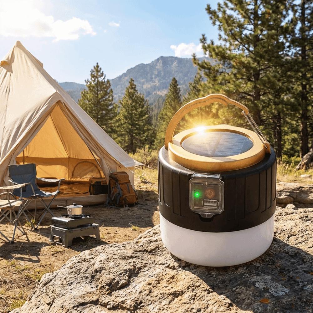 Remote Control Rechargeable Lantern Solar Powered Tent Light LED Camping Light Handheld Use