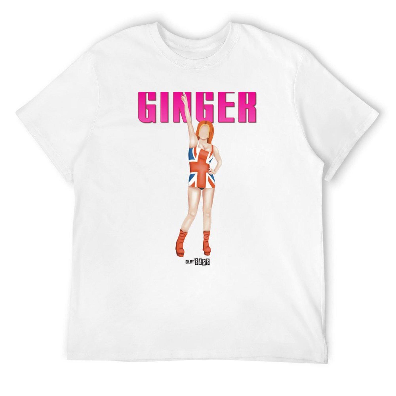 Spice Girls - Ginger Spice - Geri Halliwell Horner Футболка аниме вещи тяжелые футболки для мужчин S