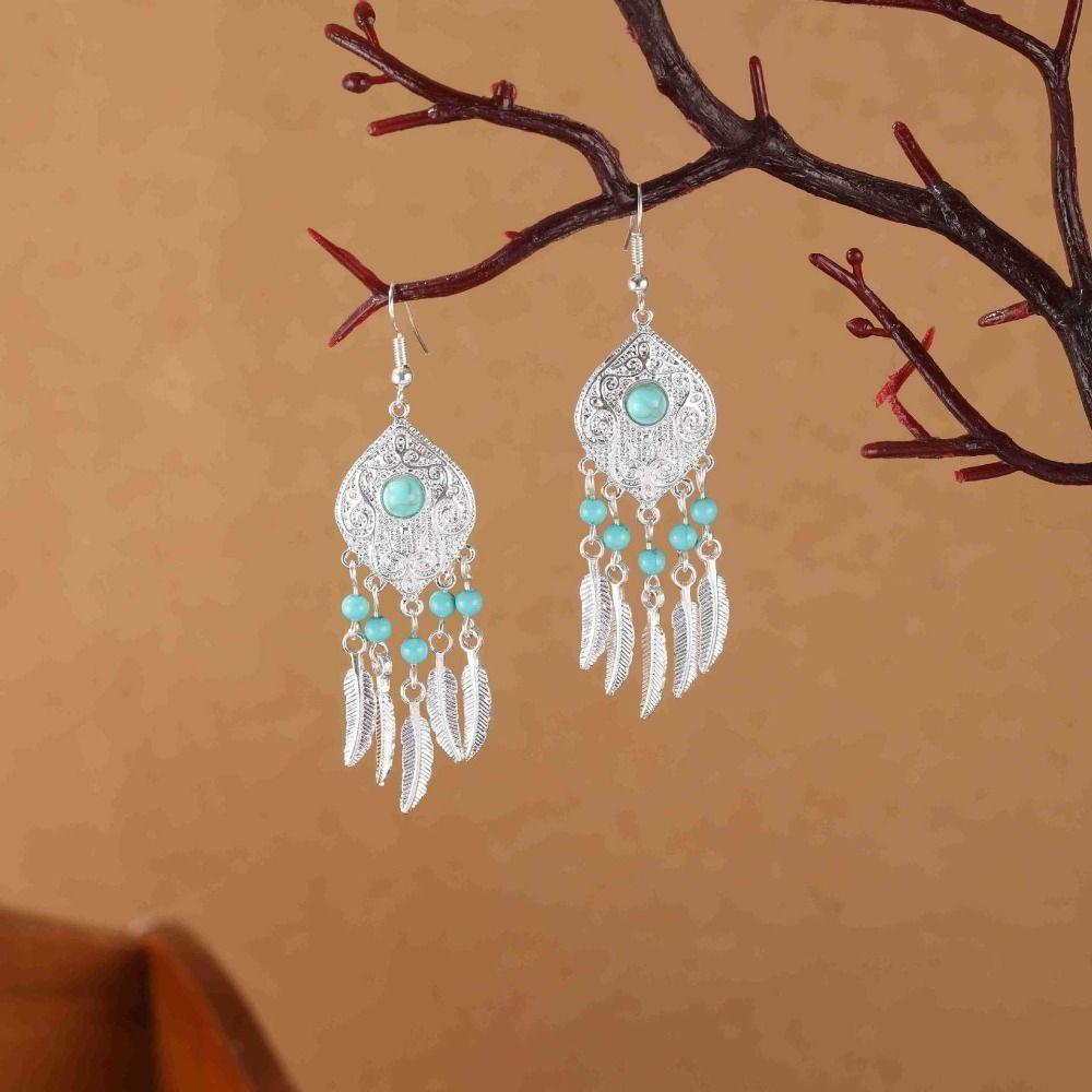 Silver Long Tassel Earrings Bohemia Bohemia Drop Earring Classic Ethnic Style Dangle Earring Women
