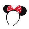 Mickey Mouse Ears Headband with Minnie Bow for Children's Festival and Party