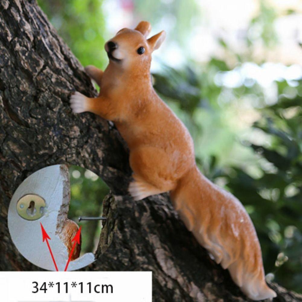 Смола Двор Балкон Сад Украшение Симуляция Животное Пейзаж Скульптура Белка Украшение 2