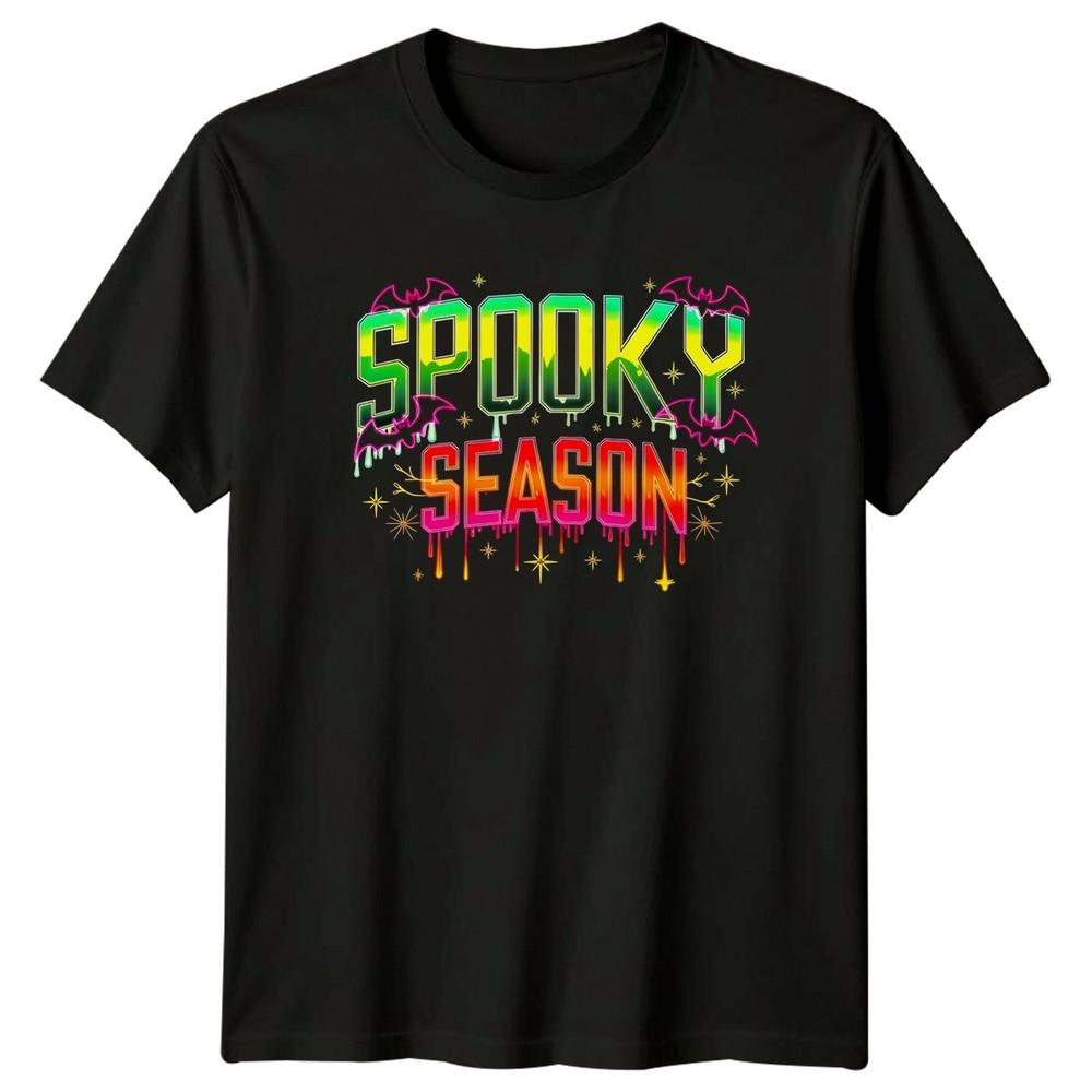 Spooky Season Bats Halloween Unisexs Unisexs Graphic Tee Shirt