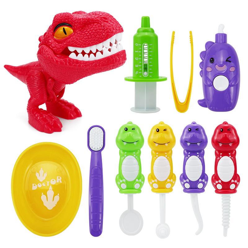 Cartoon Simulation Dinosaur Set, Children'S Role-Playing Toy Play Doctor Toy Set