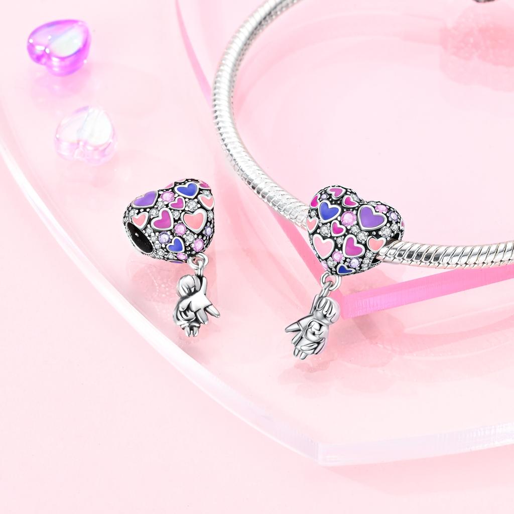 Miedziane Puzzle Balon na Gorące Powietrze Charms Koraliki Pasują do Oryginalnej Bransoletki DIY Wisiorek Wiszące Biżuteria Prezent Dla Kobiet