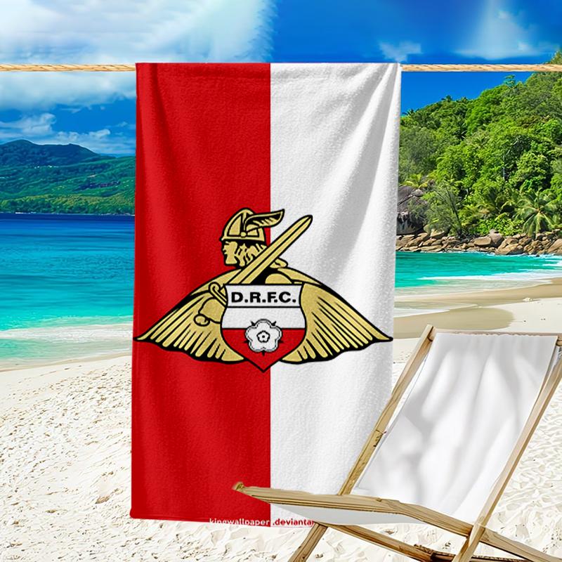 Doncaster Red Crest Beach Towel - Soft, Absorbent Microfiber, Lightweight, Ideal for The Beach, Parties, Travel, Camping fan gifts