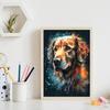 Diamantmalerei zum Selbermachen, süßer Golden Retriever, Kreuzstich-Set, Mosaikkunst, Diamantmalerei, voller Kreis/quadratischer Diamant, Heimdekoration