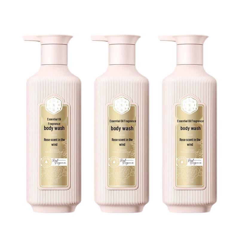 Sansheng Flower Essential Oil Fragrance Body Wash, Gardenia Jasmine Scent (3x 500ml)