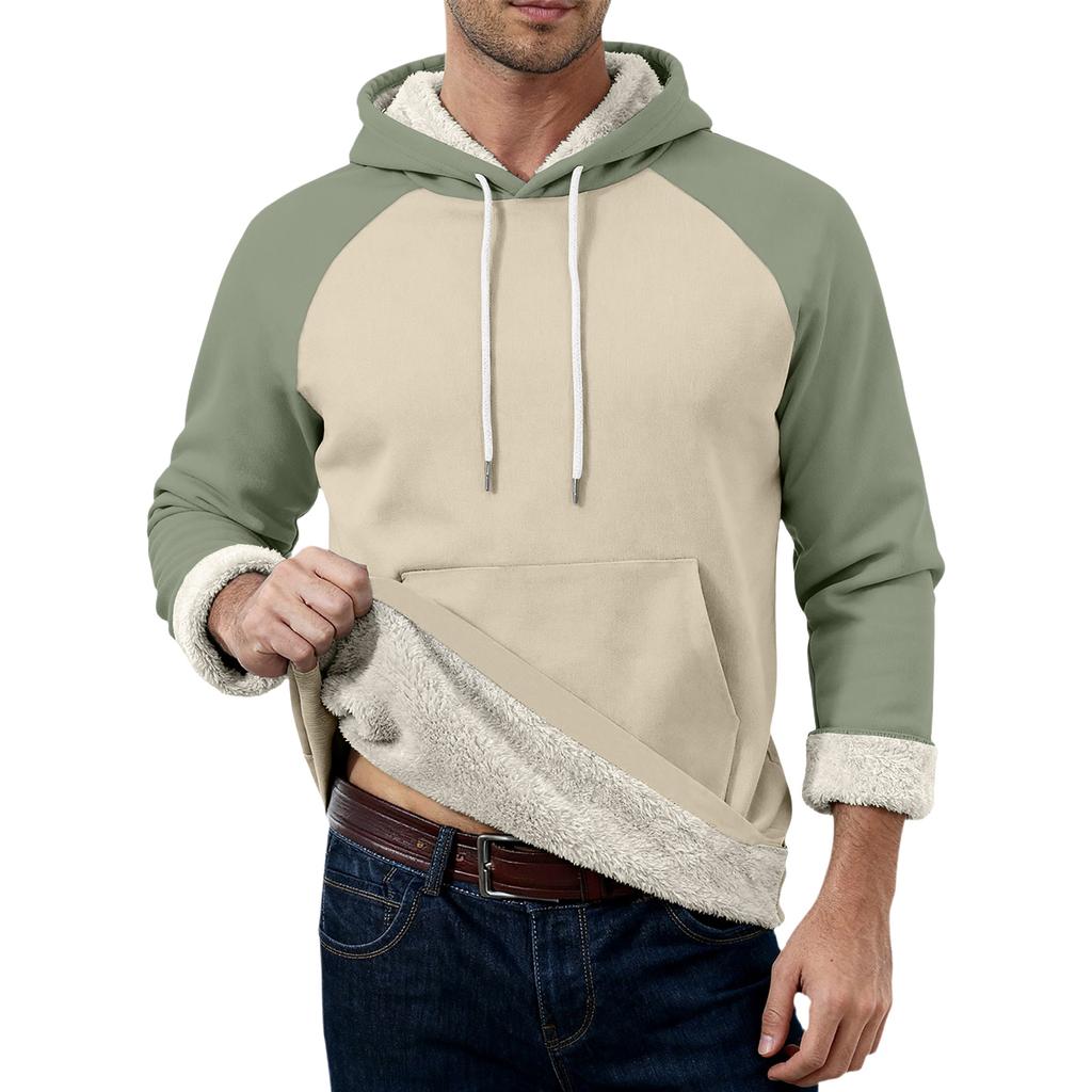 Men's Casual Long-Sleeve Fleece Hoodie With Pockets
