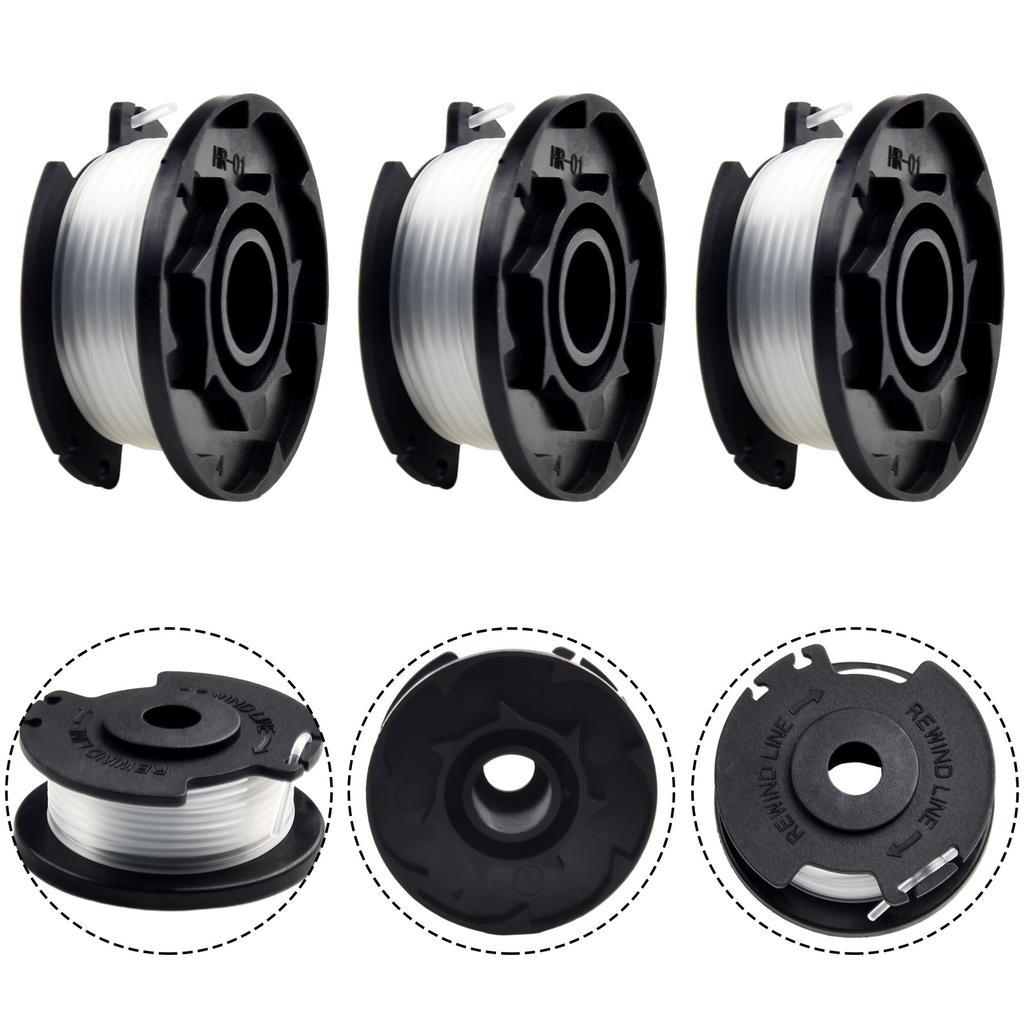3x Replacement Nylon Spools for Einhell Grass Trimmer 5 Metres Length 1 6 mm Thickness for GECT 1828 Li and 1828 Li TC