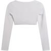 Puma X Συνεργασία Pamela Reif Φθ/Χειμ 24 Άνετο Μοντέρνο Ευέλικτο Μακρυμάνικο Κοντό Τοπ Γυναικεία τοπ Λευκό 526818-02