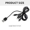 1 až 6 USB rozbočovač USB na 6x USB 5-pinový samec Nabíjací kábel pre mobilné telefóny tablety USB nabíjací kábel 50 cm