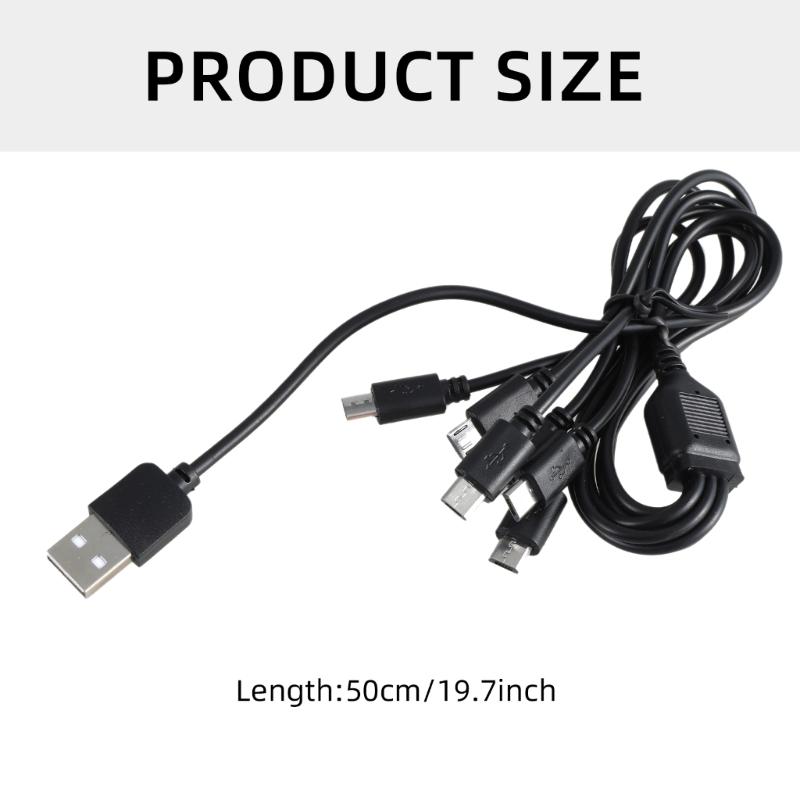 1 až 6 USB rozbočovač USB na 6x USB 5-pinový samec Nabíjací kábel pre mobilné telefóny tablety USB nabíjací kábel 50 cm