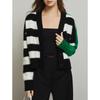 ELLE Gestreifter Strick-Cardigan für Damen